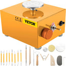 Mini Pottery Wheel, 30W 0-2000 RPM Ceramic Wheel, Adjustable Speed DIY Clay Machines, Electric Sculpting Kits with 3 Turntables Trays and 16pcs Tools for Art Craft Work Molding Gift and Home DIY
