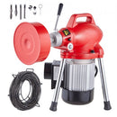 Drain Cleaner Machine 66FT x 5/8In 250W Sectional Snake Auger Manual Feed