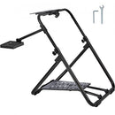 Foldable Racing Steering Wheel Stand, Height Adjustable Universal Base Compatible with Logitech & Thrustmaster Racing Wheel and Pedal, Heavy-duty Frame Standard GT/Formula Seating Portable