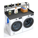 Washer Dryer Countertop with Shelf 54"x27" Wooden Washer Dryer Cover Black