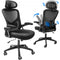 Office Chair with Adjustable Lumbar Support, High Back Ergonomic Desk Chair with Adjustable Headrest, 2D Armrest, Ergonomic Office Chair Backrest, Computer Chair for Home Office
