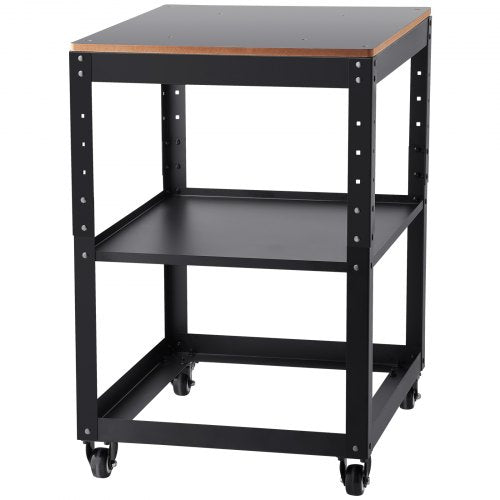 Planer Stand, 100 lbs / 45 kg heavy loads, Three-Gear Height Adjustable Thickness Planer Table,with 4 Stable Casters & Storage Space, for most planers, saws, bench-top machines, power tools