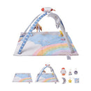 Baby Play Gym Mat Tummy Time Activity Mat with 6 Sensory Toy 35.0" x 35.0"