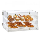 Pastry Display Case, 2-Tier Commercial Countertop Bakery Display Case, Acrylic Display Box with Rear Door Access & Removable Shelves, Keep Fresh for Donut Bagels Cake Cookie