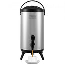 Stainless Steel Insulated Beverage Dispenser, 9.2 Liter, Thermal Hot and Cold Drink Server Dispenser with Spigot Handle, Food-grade for Hot Tea Coffee Water Restaurant Drink Shop