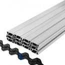 Spring Wire and Lock Channel, 2m Spring Lock & U-Channel Bundle for Greenhouse, 40 Packs PE Coated Spring Wire & Aluminum Alloy Channel,Plastic Poly Film or Shade Cloth Attachment with Screw