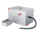 Commercial Grease Trap, 40 LBS Grease Interceptor, Side Inlet Interceptor, Under Sink Stainless Steel Grease Trap, 10 GPM Waste Water Oil-water Separator, for Restaurant Canteen Home Kitchen