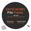 Replacement Trampoline Mat Fits 12ft Frame 72 V-Rings 5.5" Spring Length