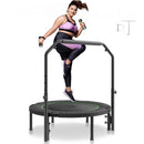 40" Foldable Mini Fitness Trampoline Adults Exercise Rebounder with Handle