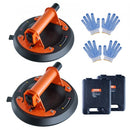 Glass Suction Cup, 203 mm 2 Pack 278 kg Capacity, Vacuum Suction Cup with Steel Handle & Carry Box, Heavy Duty Industrial Suction Cup Lifter Tool for Glass, Granite, Tile, Metal, Wood Lifting