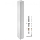 Mailbox Post Stand Mail Box Post 43" White Powder-Coated Steel for Outdoor