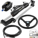 Hydraulic Boat Steering Kit Hydraulic Steering, 300HP Helm Pump, Cylinder, Wheel