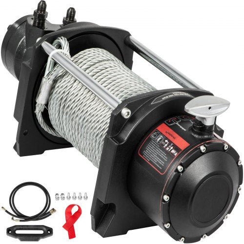 Hydraulic Winch Anchor Winch 4536 kg Steel Cable Drive Winch for Towing