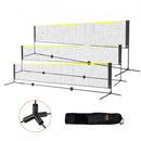 Badminton Net, Height Adjustable Volleyball Net, 17ft Wide Foldable Pickleball Net, Portable Easy Setup Tennis Net Set with Poles, Stand and Carry Bag, for Kids Backyard Game Indoor Outdoor Use