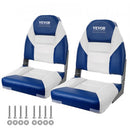Boat Seats, 555 mm High Back Boat Seat, Folding Boat Chair with Thickened Sponge Padding and Hinge, Fold-Down Boat Captain Chairs for Fishing Boat, Sightseeing Boat, Speedboat, Canoe, 2-Pack
