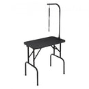 Pet Grooming Table Arm with Clamp, 808 x 460 mm Dog Grooming Station, Foldable Pets Grooming Stand for Medium and Small Dogs, Free No Sit Haunch Holder with Grooming Loop, Bearing 99.8kg