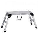 Folding Work Platform, 330 lbs Load Capacity, Aluminum Drywall Stool Ladder, Heavy Duty Work Bench w/ Non-Slip Feet, Ideal for Washing Vehicles, Cleaning, Painting, Decorating,76 L x30 W x50.8 H cm