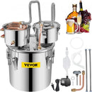 30L 8Gal Alcohol Distiller Water Spirit Boiler Home Brew Copper Alcohol Still