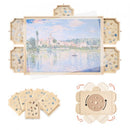 1000 Piece Puzzle Board with Drawer Cover Portable Wooden Jigsaw 74x53cm