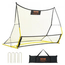 Soccer Trainer, 2-IN-1 Portable Soccer Rebounder Net, Iron Soccer Practice Equipment, Sports Football Rebounder Wall with Portable Bag, Perfect for Team Solo Training, Passing, Volley