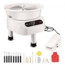 Pottery Wheel, 10 inch Pottery Forming Machine, 350W Electric Wheel for Pottery with Foot Pedal and LCD Touch Screen, Direct Drive Ceramic Wheel with 3 Support Legs for DIY Art Craft, White