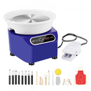 Pottery Wheel, 11 inch Pottery Forming Machine, 350W Electric Wheel for Pottery with Foot Pedal and LCD Touch Screen, Direct Drive Ceramic Wheel with Shaping Tools for DIY Art Craft, Blue