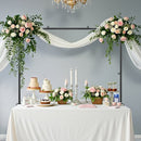Over The Table Rod Stand with Clamps, 13"-42" Tall & 28"-98" Length Adjustable, 2 Packs Table Arch Stand, Tabletop Balloon Arch Frame for Wedding Birthday Party Christmas Decorations, Black