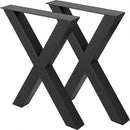 Black Table Legs X-frame Metal Dining Table Desk 720 x 790 mm 1000 kg Load