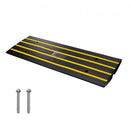 Curb Ramp, 6.5 cm Rise Rubber Driveway Ramps, Heavy Duty 15 tons Weight Capacity Threshold Ramp, Curbside Bridge Ramps for Loading Dock Garage Sidewalk, Expandable Full Ramp Set