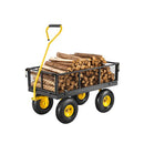 Steel Garden Cart 500lb Capacity Heavy Duty Yard Wagon Cart 10in Tires