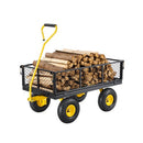 Steel Garden Cart 900lb Capacity Heavy Duty Yard Wagon Cart 10in Tires