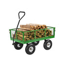Steel Garden Cart 900lbs Capacity Heavy Duty Wagon Cart 10in Tires