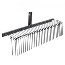 Tow Behind Landscape Rake, 1.8m Tow Dethatcher with 32 Steel Tines, Lawn Dethatcher Rake Attaches to Category 1, 3 Point Hitch for Tractor, for Leaves, Pine Needles, Straw, and Grass