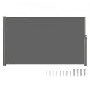 Retractable Side Awning, 160X300m Aluminum Outdoor Privacy Screen, 280g Polyester Water-proof Retractable Patio Screen, UV 30+ Room Divider Wind Screen for Patio, Backyard, Balcony, Gray
