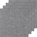 Carpet Tiles Peel and Stick, 12” x 12” Squares Self Adhesive Carpet Floor Tile, Soft Padded Carpet Tiles, Easy Install DIY for Bedroom Living Room Indoor Outdoor (12 Tiles, Light Gray)