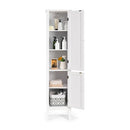 5 Tier Bathroom High Cabinet With 2 Shelves With Doors