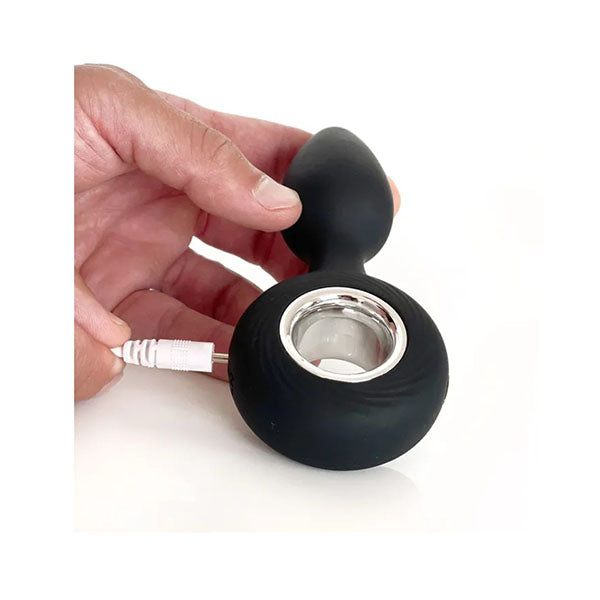 Vers Rechargeable Silicone Vibe Black Rechargeable Vibrating Butt Plug