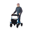Height Adjustable And Foldable Rollator Walker With Storage Bag