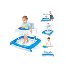 Baby Walker With Adjustable Heights Padded Seat Lights And Music Tray