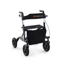 Height Adjustable And Foldable Rollator Walker With Storage Bag