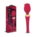 Secret Kisses Rosegasm Rose Wand Red Usb Rechargeable Massager Wand