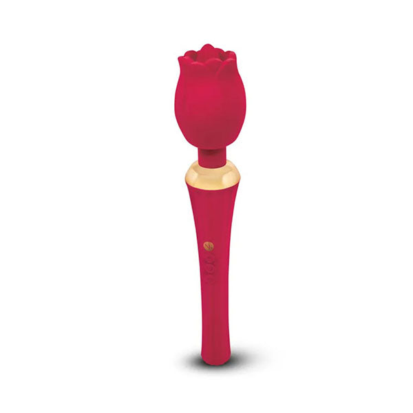 Secret Kisses Rosegasm Rose Wand Red Usb Rechargeable Massager Wand