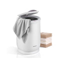 Towel Warmer Bucket With Flip Top Lid And Fragrance Holder White
