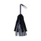 Sex And Mischief Cougar Faux Fur Flogger Navy Blue Black Furry Whip