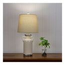 Whitby Distressed Ceramic Lamp With Harp Shade