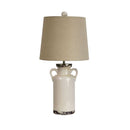 Whitby Distressed Ceramic Lamp With Harp Shade