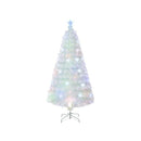 Pre Lit Fiber Optic Christmas Tree With Iridescent Leaves