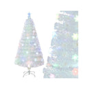 Pre Lit Fiber Optic Christmas Tree With Iridescent Leaves