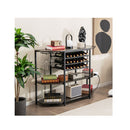 Wine Rack Table With Power Outlets For Kitchen Dining Room