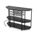 Wine Rack Table With Power Outlets For Kitchen Dining Room